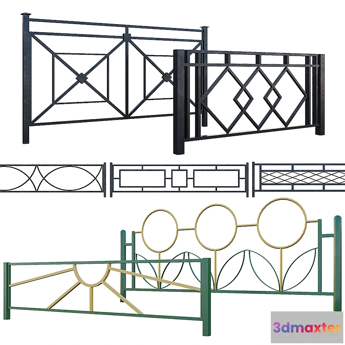 1357911 - Lawn fencing 3D Max