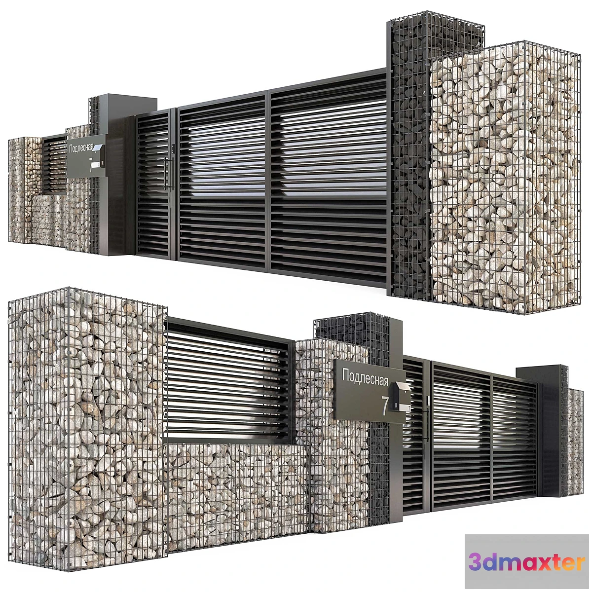 1395244 - Gabion fence 3D Max