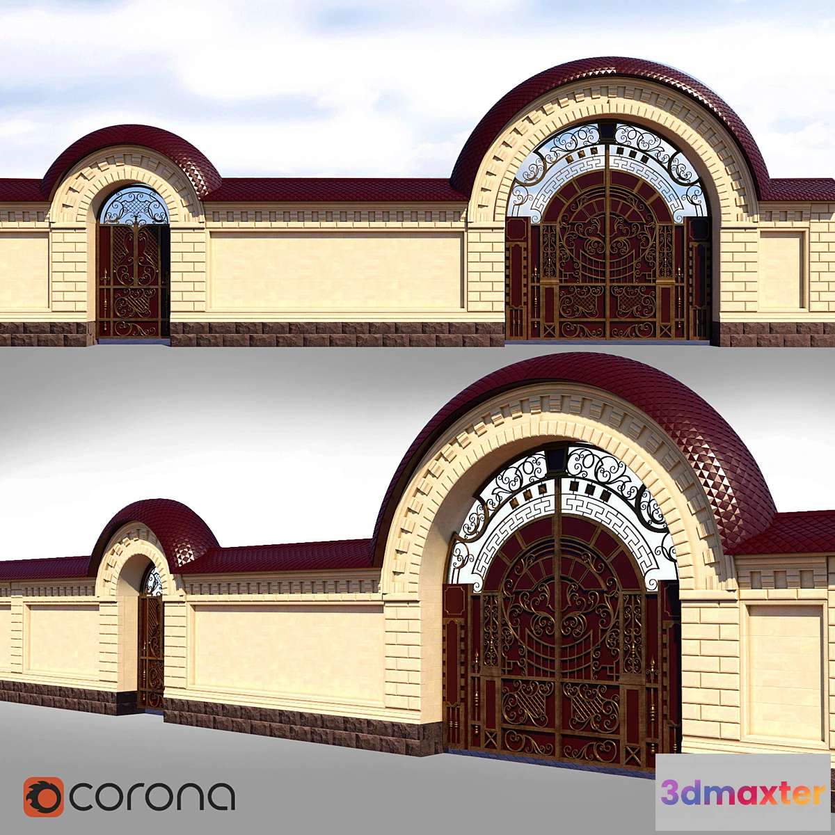 1395694 - Forged gates 3D Max