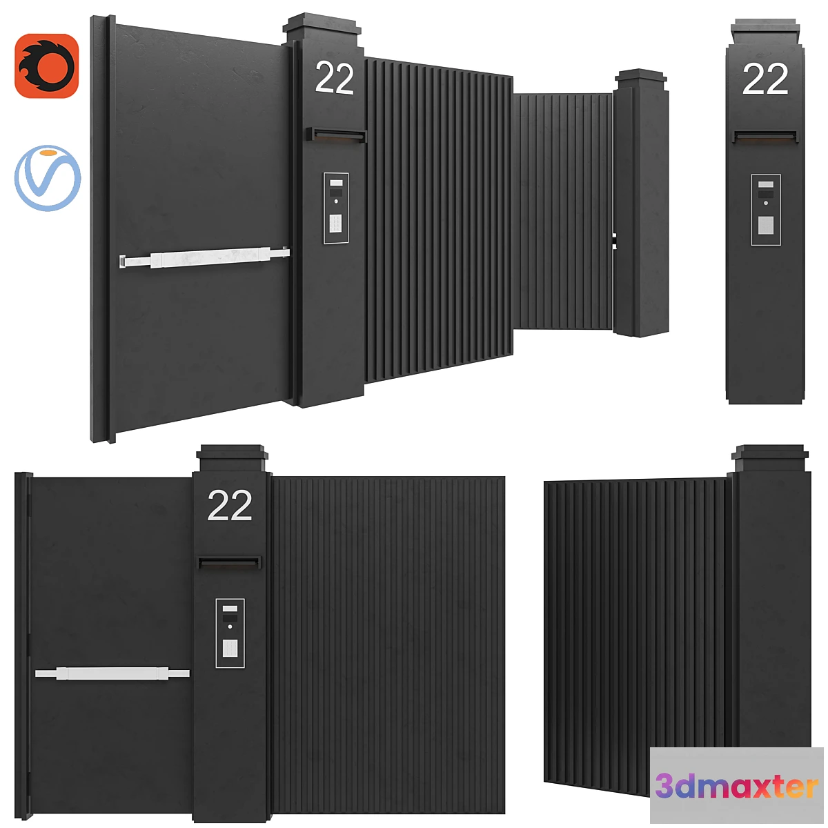 1403172 - Modern door 08 3D Max