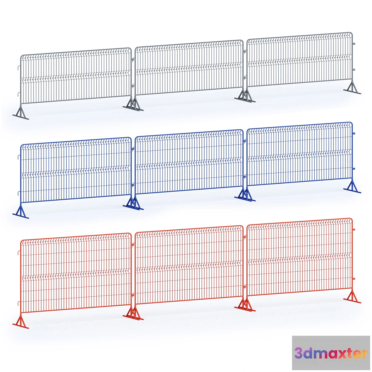 1406648 - Temporary fencing for construction sites 3D Max