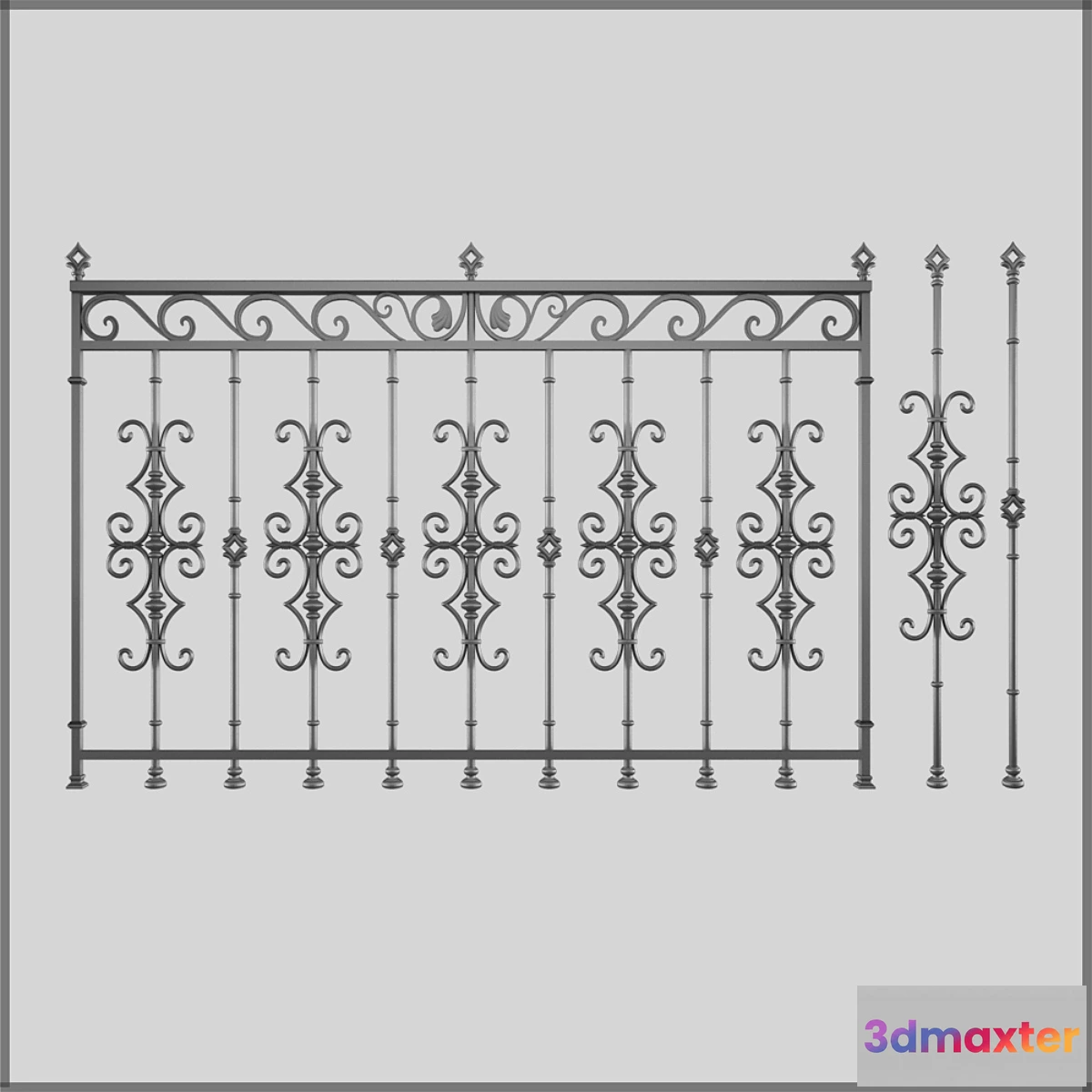 1407548 - Forged fence 1 3D Max