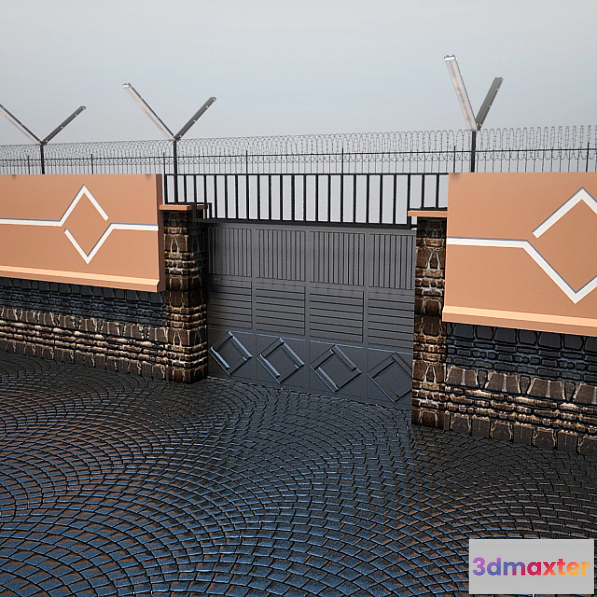1414200 - Gated and paving 3D Max