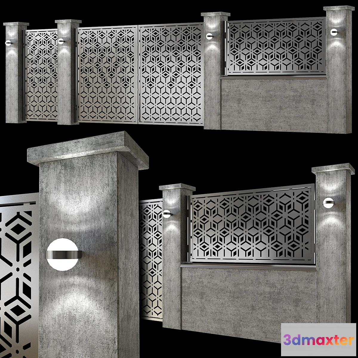 1415166 - Fence Modern 02 3D Max