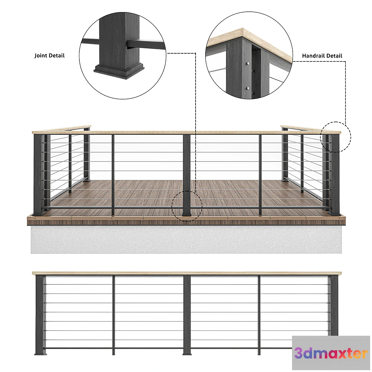 1430310 - cable railing 3D Max