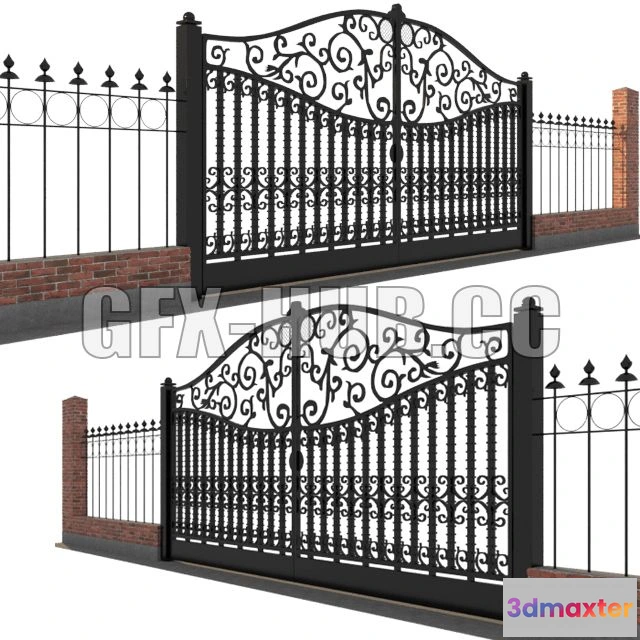 1541301 - Classic gate and fence 3D Max