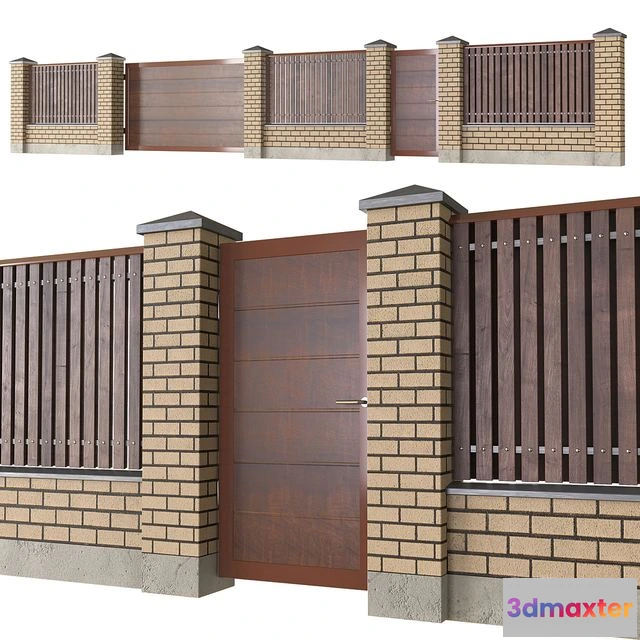 1550691 - Brick_fence 3D Max