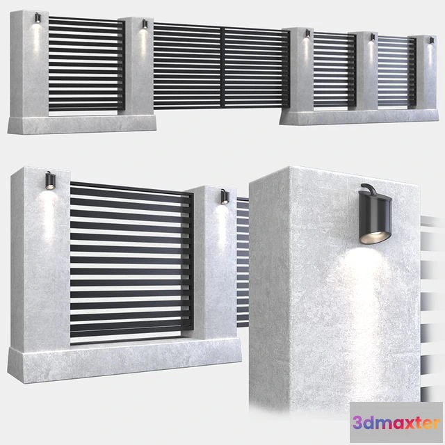 1553253 - Fence with gate 3D Max