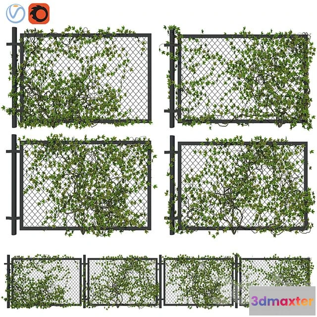 1556281 - Fence with ivy v1 3D Max