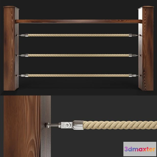 1561417 - Rope fencing 3D Max