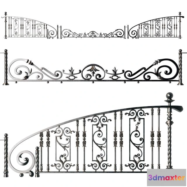 1563771 - Fencing facade element metal 3D Max