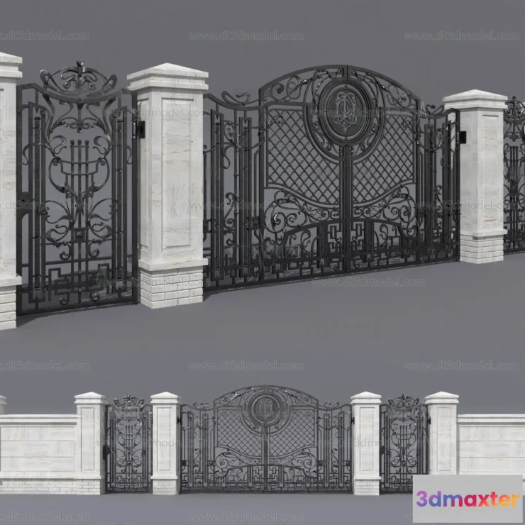 1686072 - Fence 3D Models for Free Download - Architecture Fence - 014 - VRAY Render 3D Max