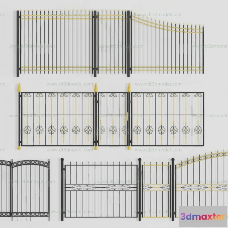 1686082 - Fence 3D Models for Free Download - Architecture Fence - 019 - VRAY Render 3D Max