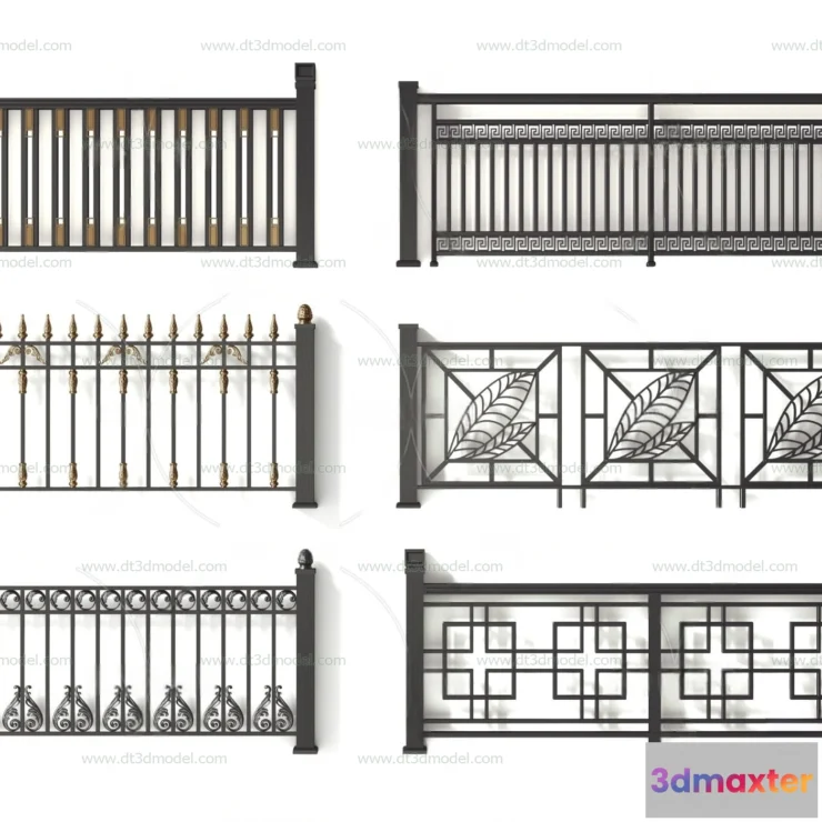 1686088 - Fence 3D Models for Free Download - Architecture Fence - 022 - VRAY Render 3D Max