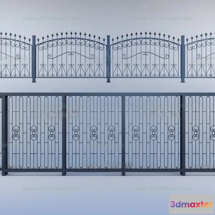 1686096 - Fence 3D Models for Free Download - Architecture Fence - 026 - VRAY Render 3D Max