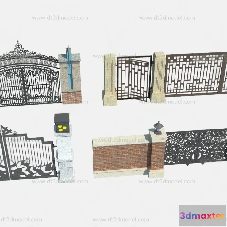 1686102 - Fence 3D Models for Free Download - Architecture Fence - 029 - VRAY Render 3D Max