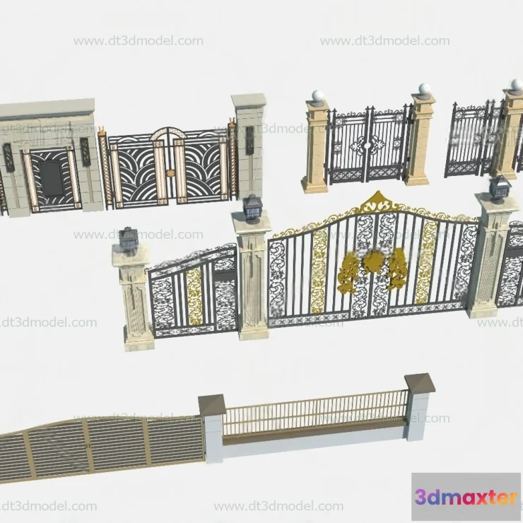1686104 - Fence 3D Models for Free Download - Architecture Fence - 030 - VRAY Render 3D Max