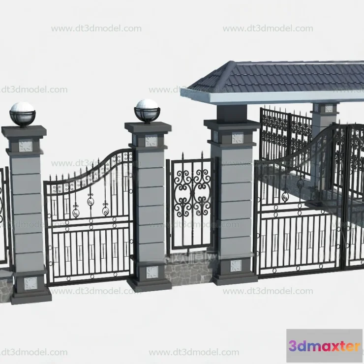 1686106 - Fence 3D Models for Free Download - Architecture Fence - 031 - VRAY Render 3D Max