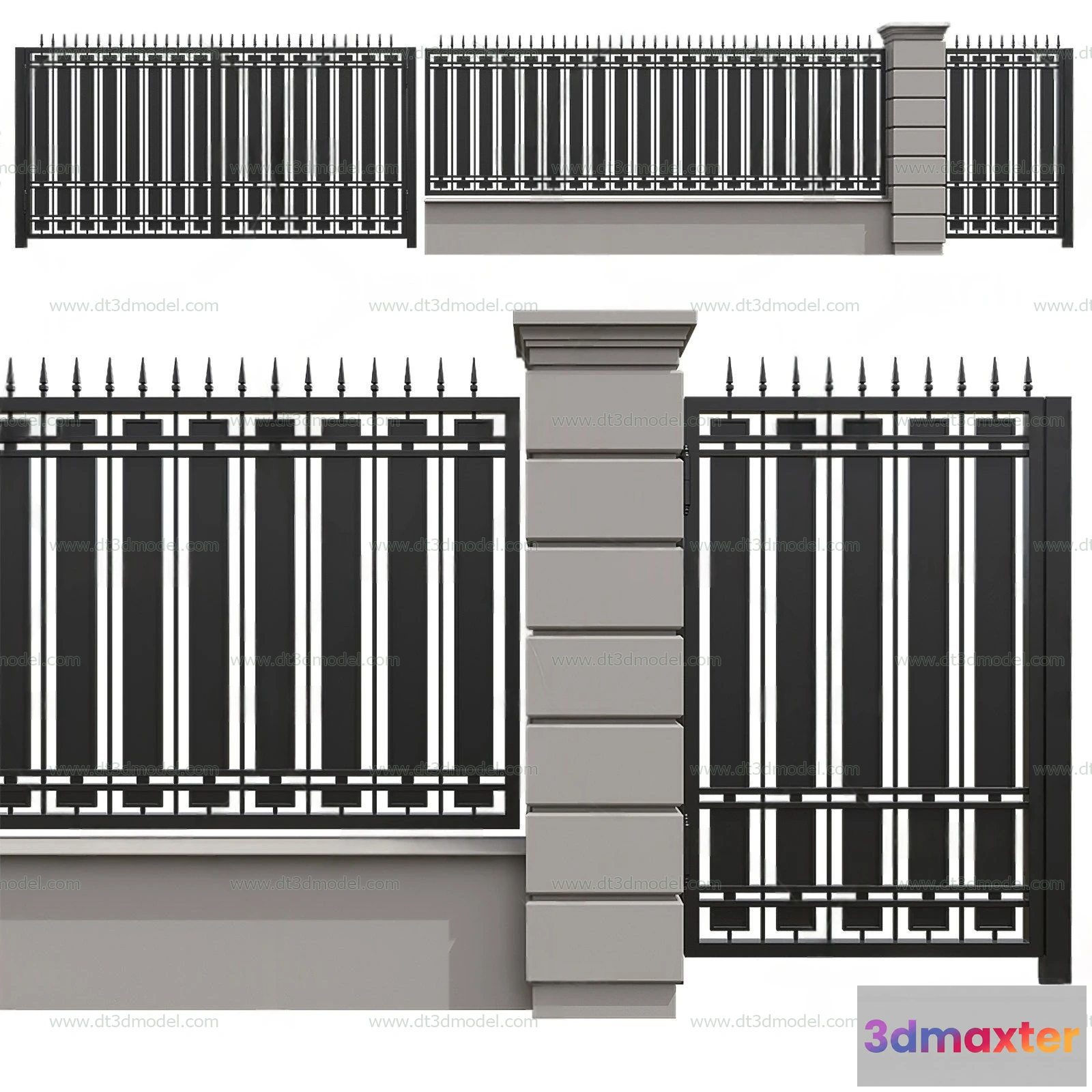 1686108 - Fence 3D Models for Free Download - Architecture Fence - 032 - VRAY Render 3D Max