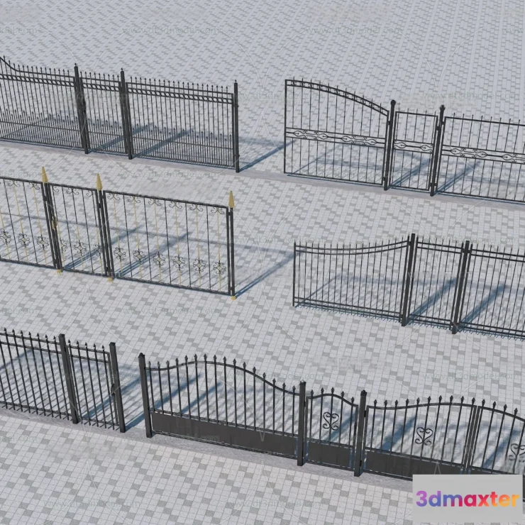 1686128 - Fence 3D Models for Free Download - Architecture Fence - 042 - VRAY Render 3D Max