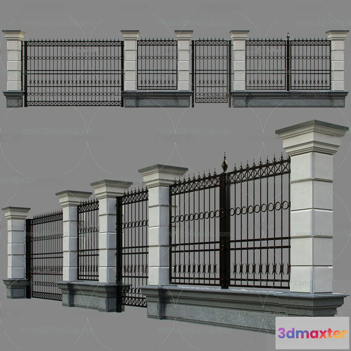 1686132 - Fence 3D Models for Free Download - Architecture Fence - 044 - VRAY Render 3D Max