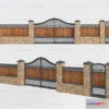 1686136 - Fence 3D Models for Free Download - Architecture Fence - 046 - VRAY Render 3D Max