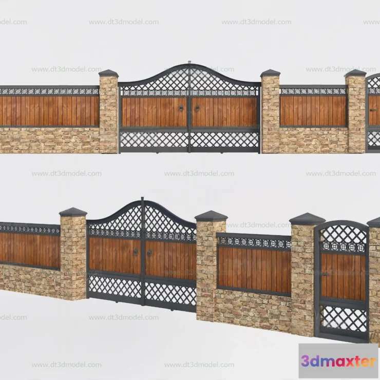 1686136 - Fence 3D Models for Free Download - Architecture Fence - 046 - VRAY Render 3D Max