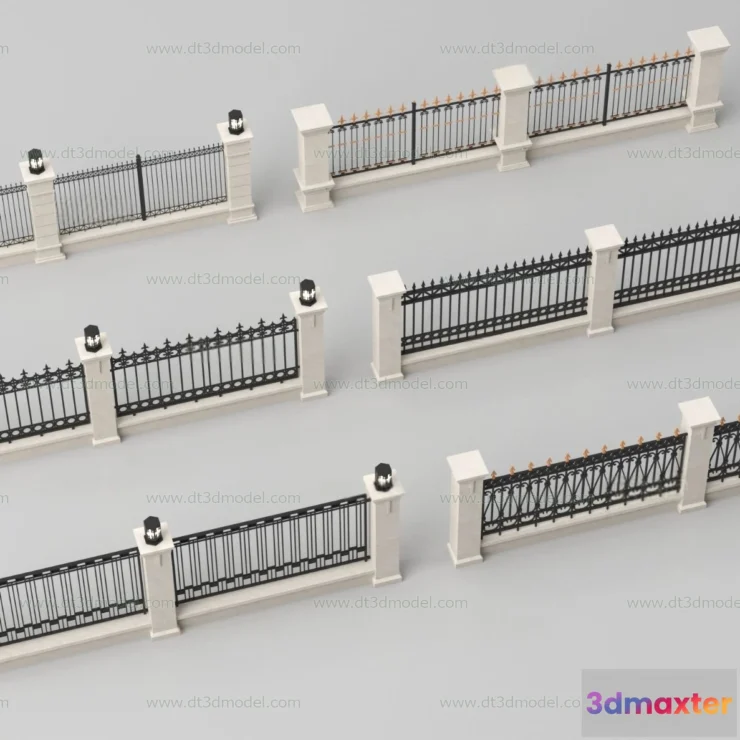 1686138 - Fence 3D Models for Free Download - Architecture Fence - 047 - VRAY Render 3D Max