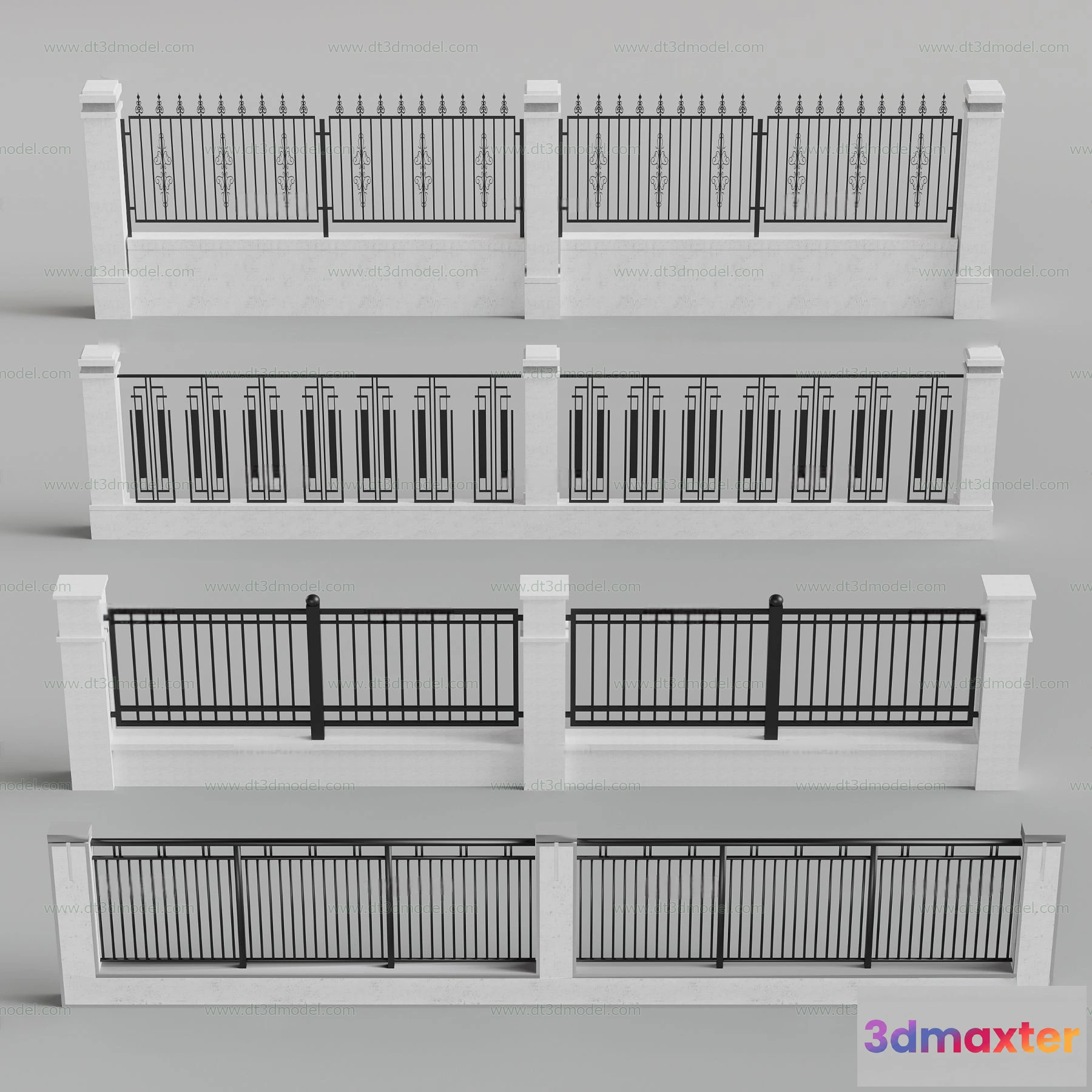 1686154 - Fence 3D Models for Free Download - Architecture Fence - 055 - VRAY Render 3D Max