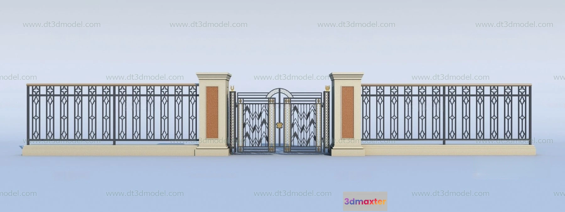 1686158 - Fence 3D Models for Free Download - Architecture Fence - 057 - VRAY Render 3D Max
