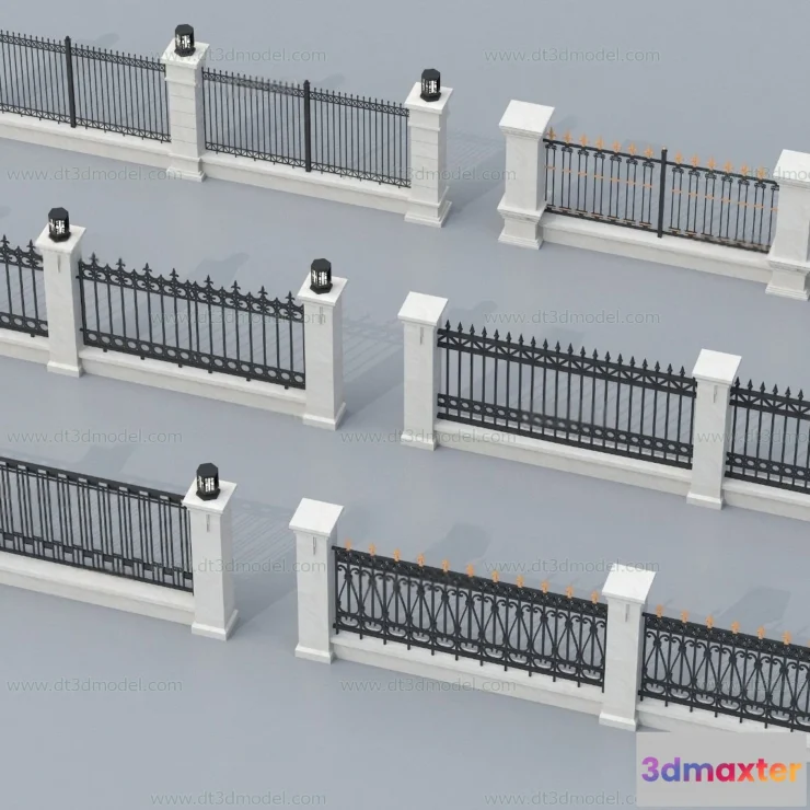 1686166 - Fence 3D Models for Free Download - Architecture Fence - 061 - VRAY Render 3D Max
