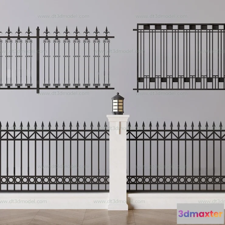 1686180 - Fence 3D Models for Free Download - Architecture Fence - 068 - VRAY Render 3D Max