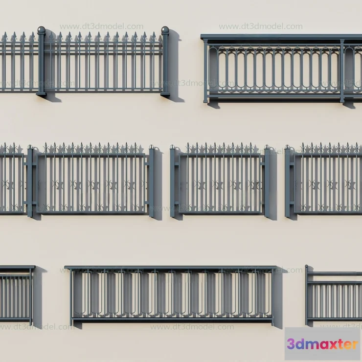 1686184 - Fence 3D Models for Free Download - Architecture Fence - 070 - VRAY Render 3D Max