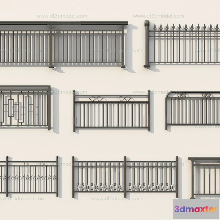 1686186 - Fence 3D Models for Free Download - Architecture Fence - 071 - VRAY Render 3D Max