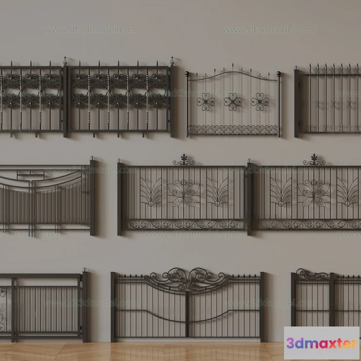 1686216 - Fence 3D Models for Free Download - Architecture Fence - 086 - VRAY Render 3D Max