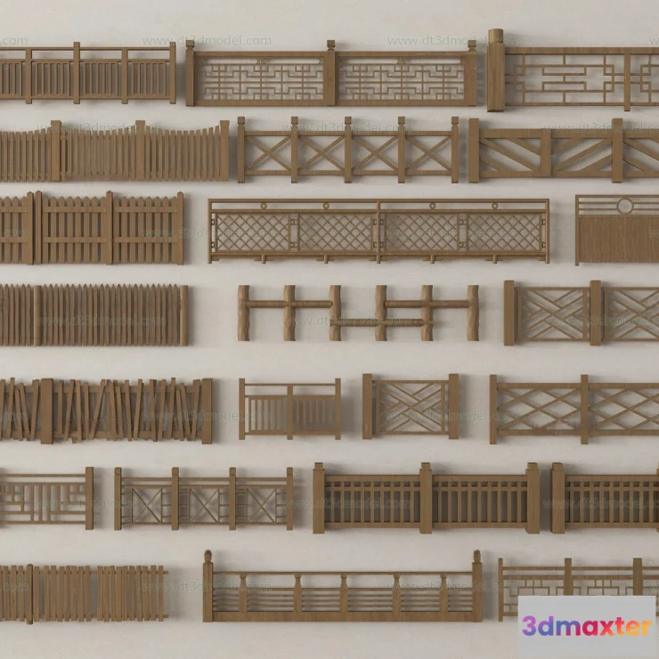 1686224 - Fence 3D Models for Free Download - Architecture Fence - 090 - VRAY Render 3D Max