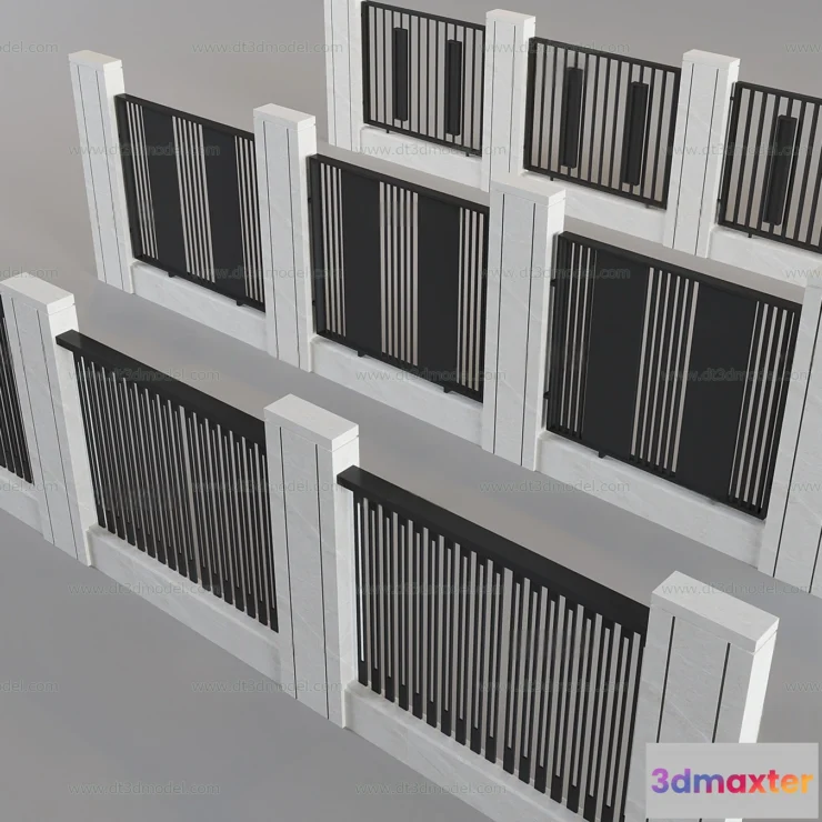 1686230 - Fence 3D Models for Free Download - Architecture Fence - 093 - VRAY Render 3D Max