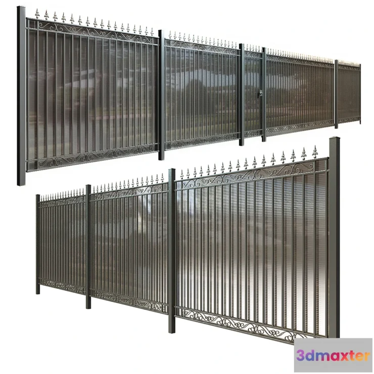 720670 - Fence with gate and wicket 6 - No.2