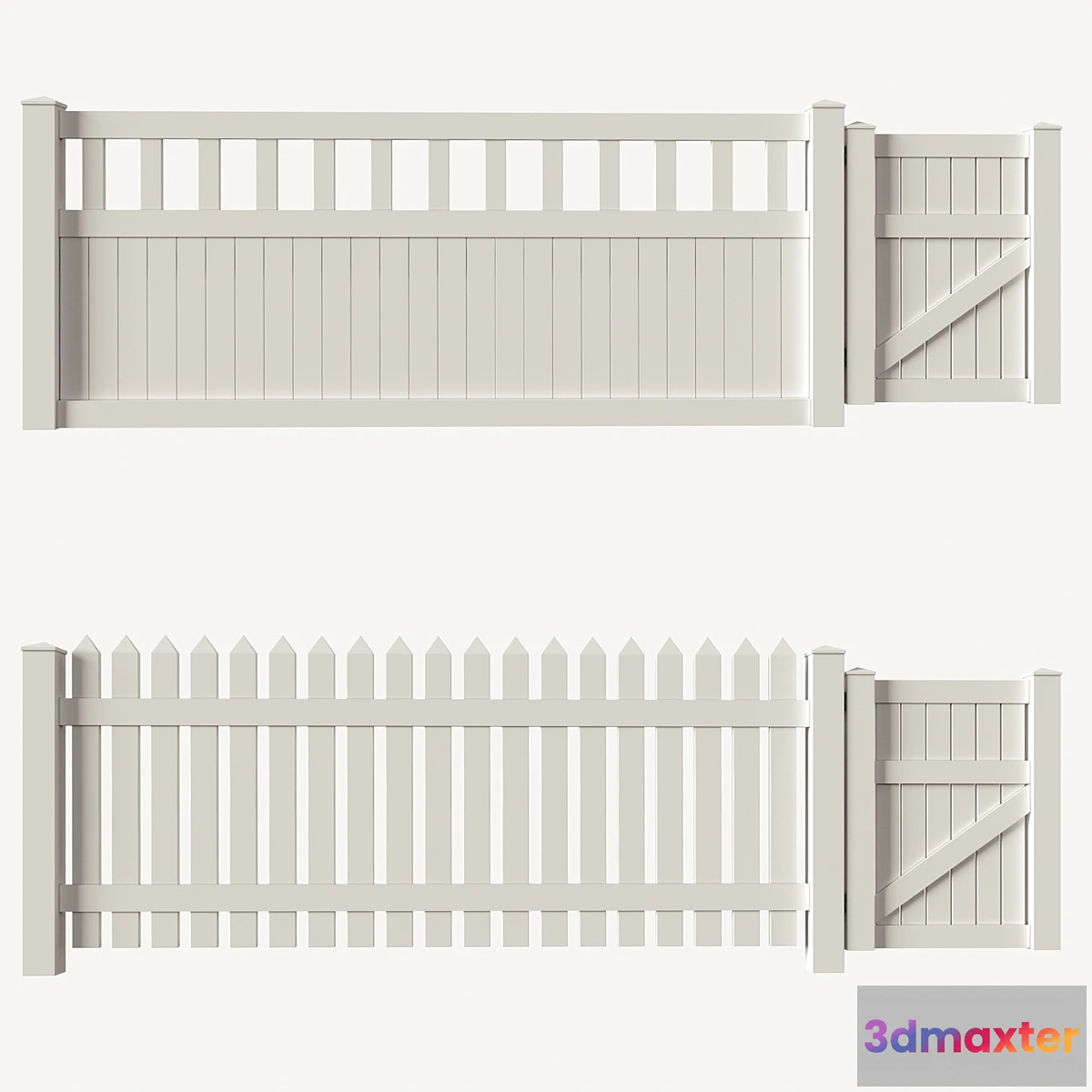 741025 - Set of PVC fences + wicket - No.2