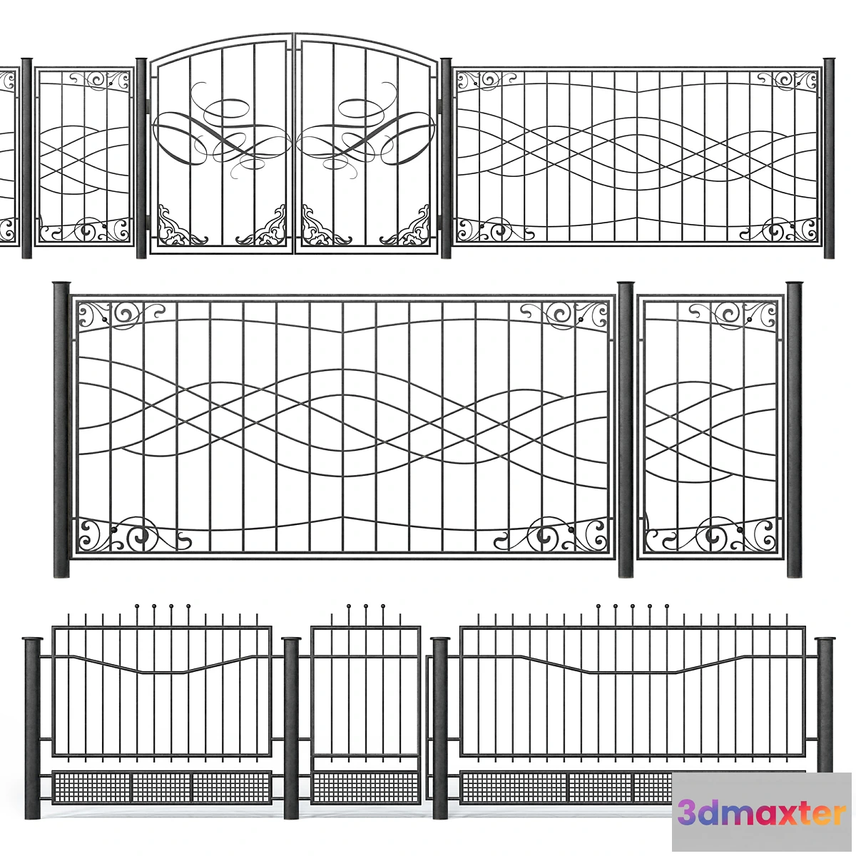 777423 - Wrought iron fences - Set 2