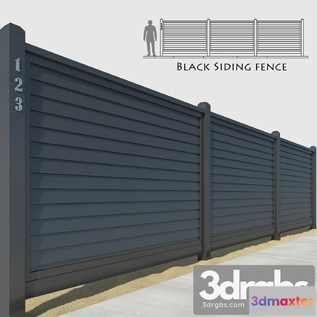 906730 - Black Siding Fence