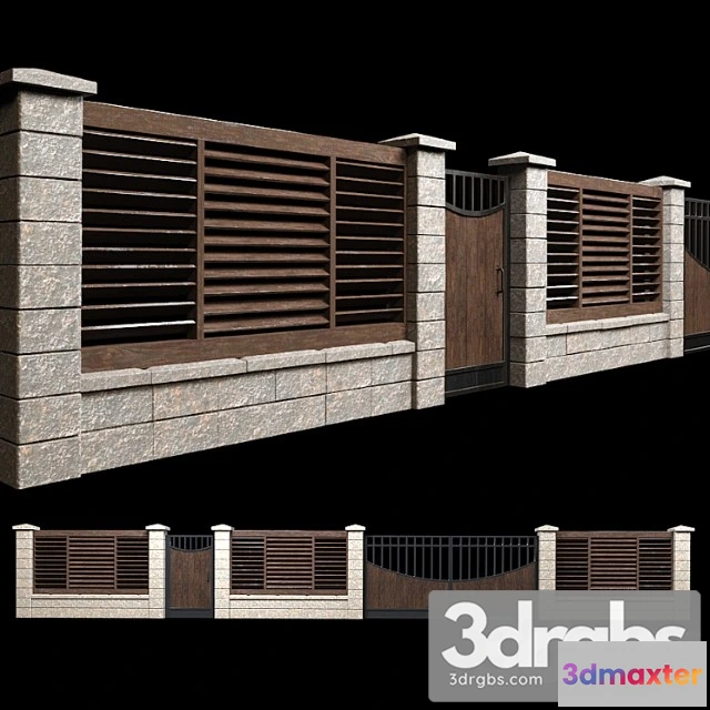 906808 - Fence With Gate And Wicket 2