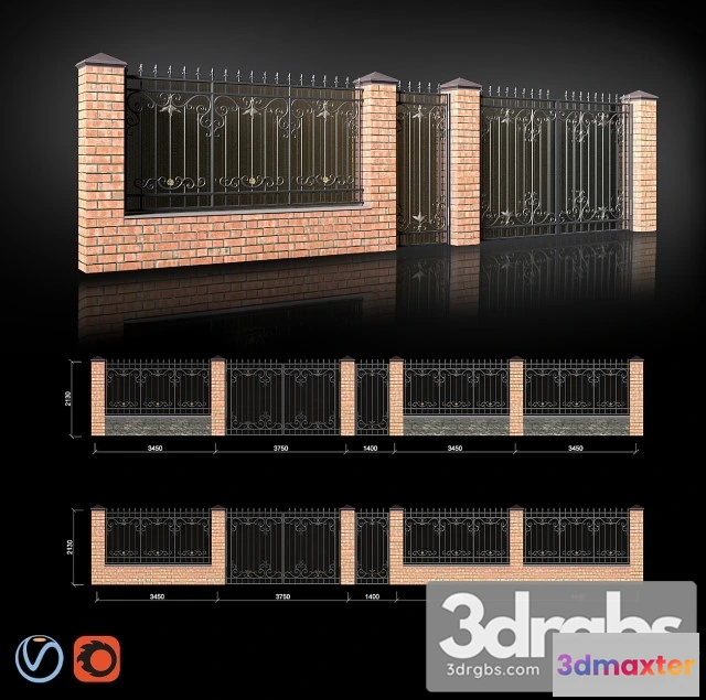 906816 - Fence With Gates Wicket