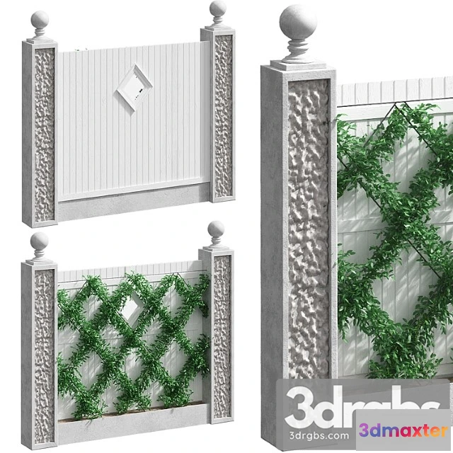 906818 - Fence With Landscaping