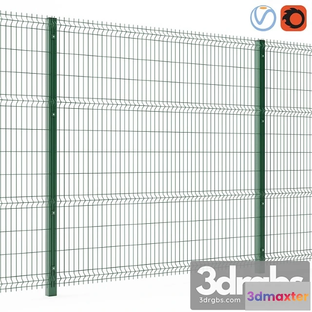 906904 - Metal fence 3d