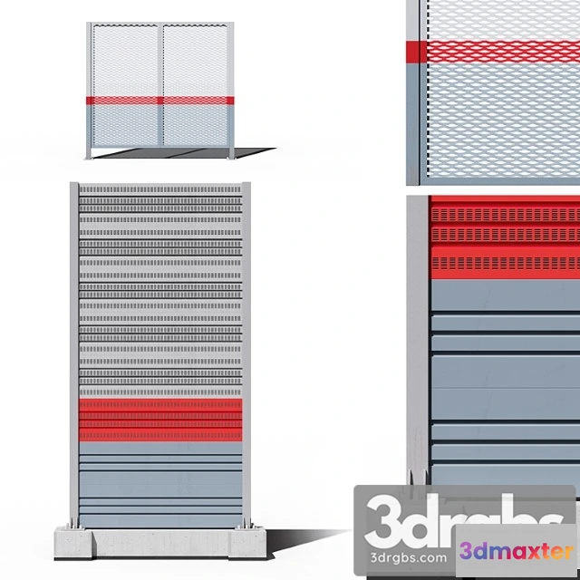 906940 - Railroad Fences Russian Railways Low Poly