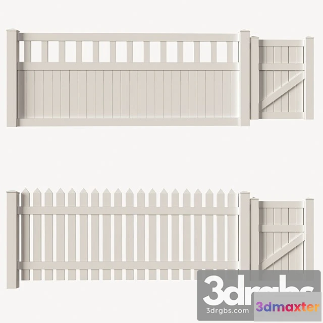906952 - Set of pvc fences + wicket
