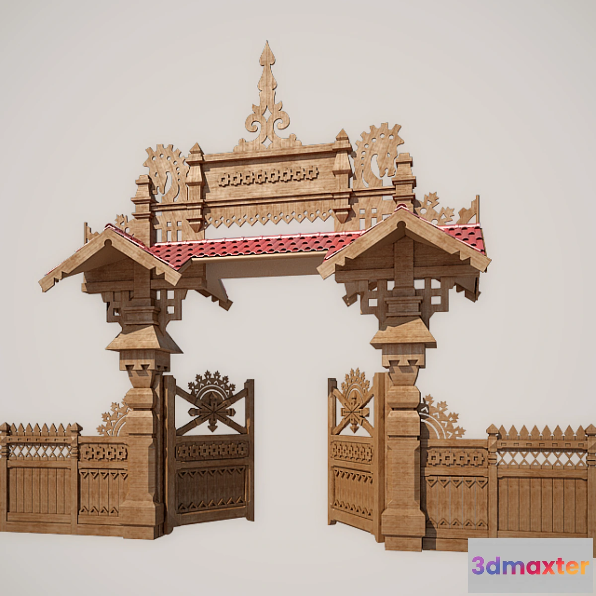 1392266 - Wooden gates 3D Max