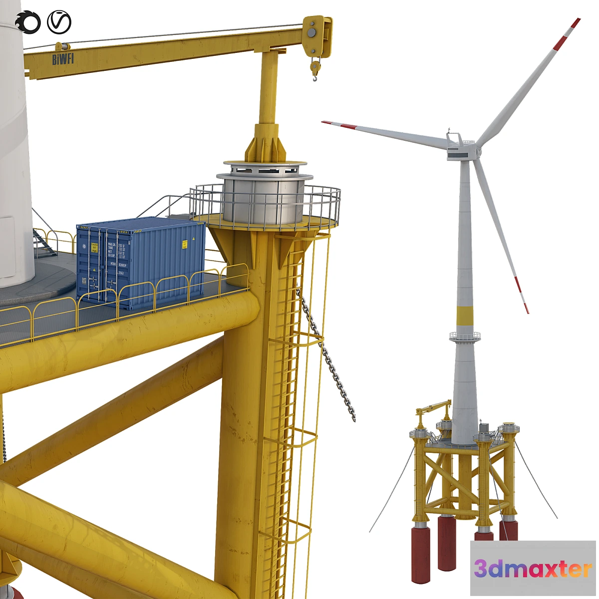 1392658 - Wind generator industrial marine 3D Max