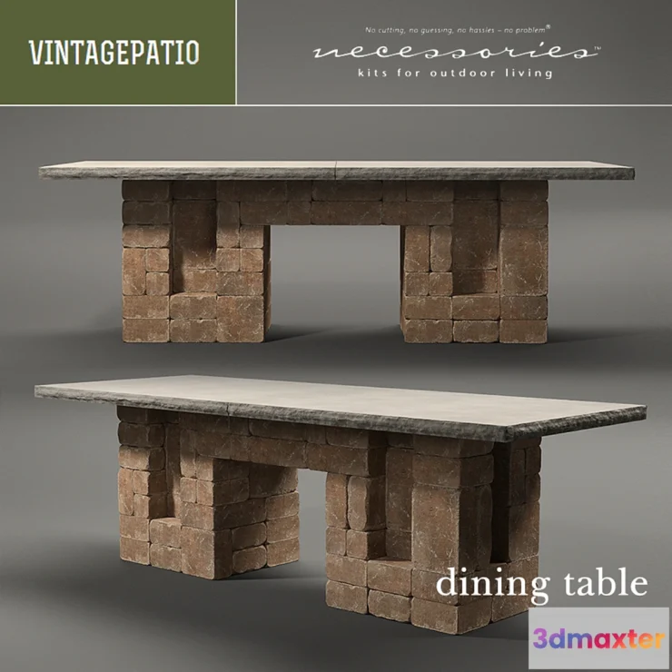 1393308 - VINTAGEPATIO Dining Table 3D Max